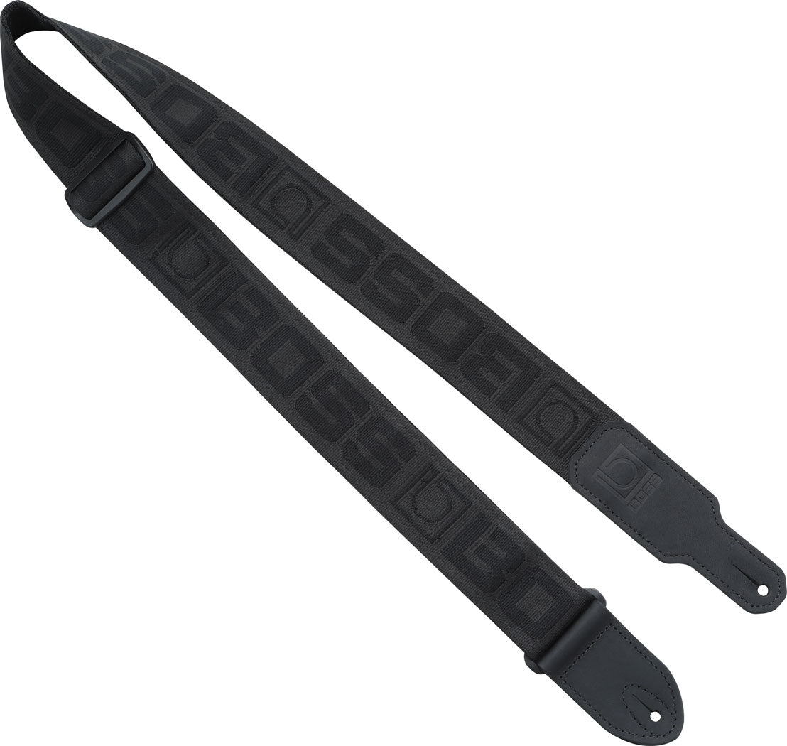 BOSS BSM-20-BB BOSS Monogram Guitar Strap BLACK w/Black Logo