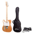 Casino TE-Style Left Handed Electric Guitar Set (Natural Gloss)-CJD-TLL-NGL