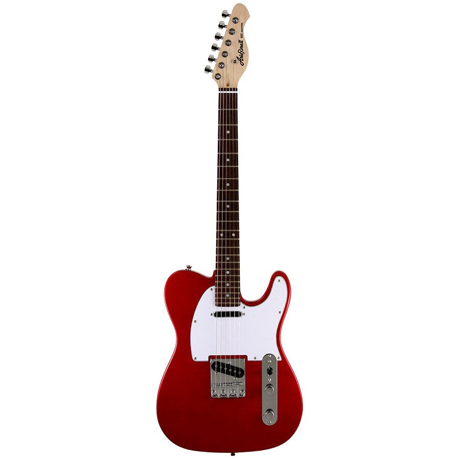 Aria Pro II TEG-Series Electric Guitar in Candy Apple Red with White Pickguard