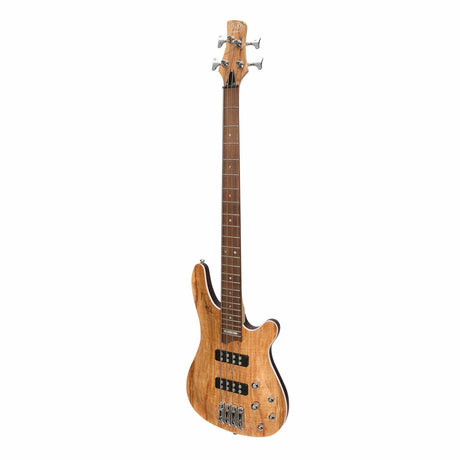 J&D Luthiers '20 Series' 4-String Contemporary Active Electric Bass Guitar (Natural Satin)-JD-2000-SPM