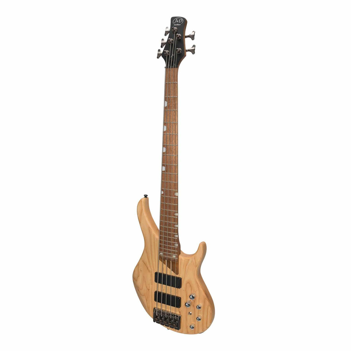 J&D Luthiers '48 Series' 5-String Contemporary Active Electric Bass Guitar (Natural Satin)-JD-4805-ASH