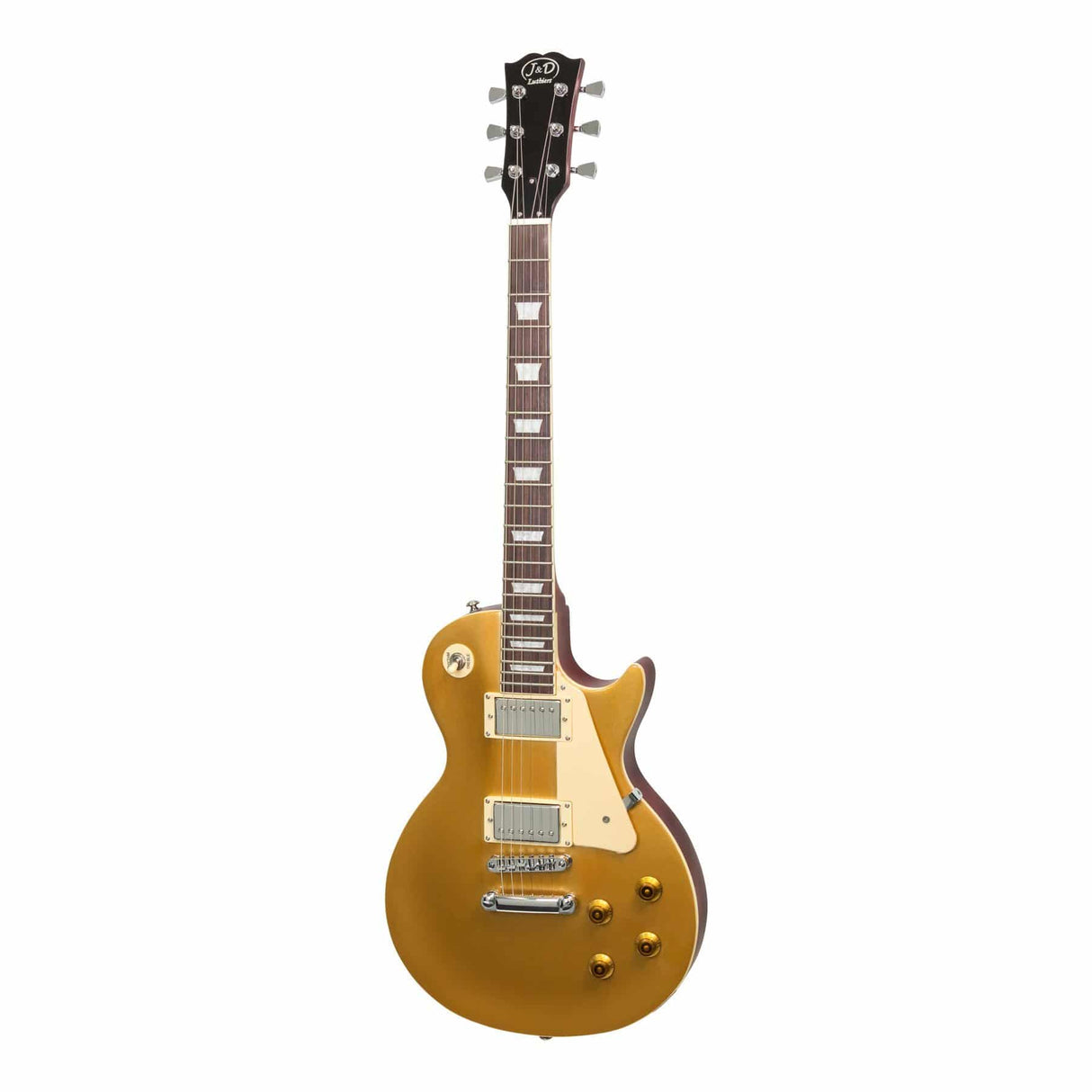 J&D Luthiers LP-Style Electric Guitar (Gold Top)-JD-DLP-GLD