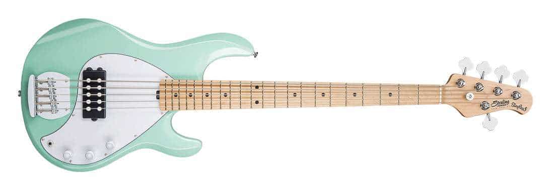 Sterling By Music Man StingRay 5 RAY5 5 String Bass Guitar in Mint Green