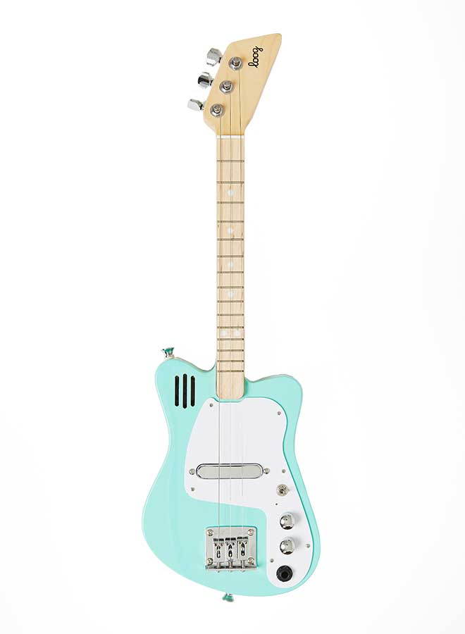 Loog Mini Electric Guitar in Green - Best 1st Guitar for Kids