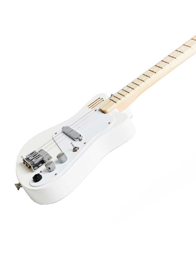 Loog Mini Electric Guitar in White - Best 1st Guitar for Kids