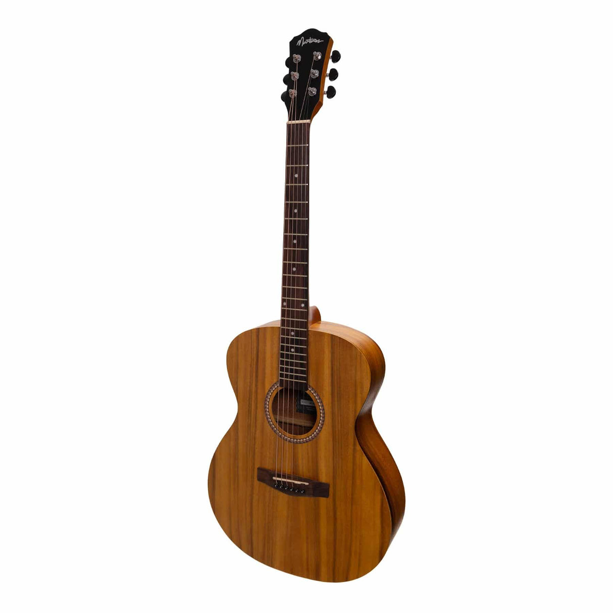 Martinez Acoustic-Electric Small Body Guitar with Built-In Tuner (Koa)