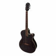 Martinez Jazz Hybrid Acoustic Small Body Cutaway Guitar (Black)-MJH-3C-BLK