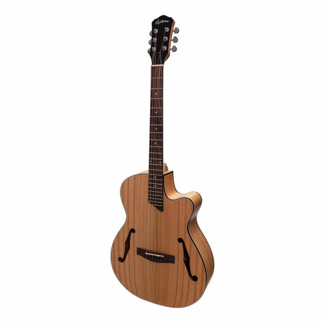 Martinez Jazz Hybrid Acoustic Small Body Cutaway Guitar (Mindi-Wood)-MJH-3C-MWD