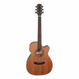 Martinez 'Natural Series' Solid Cedar Top Acoustic-Electric Small Body Cutaway Guitar (Open Pore)-MNFC-15S-COP