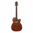 Martinez 'Natural Series' Solid Mahogany Top Acoustic-Electric Small Body Cutaway Guitar (Open Pore)-MNFC-15S-MOP