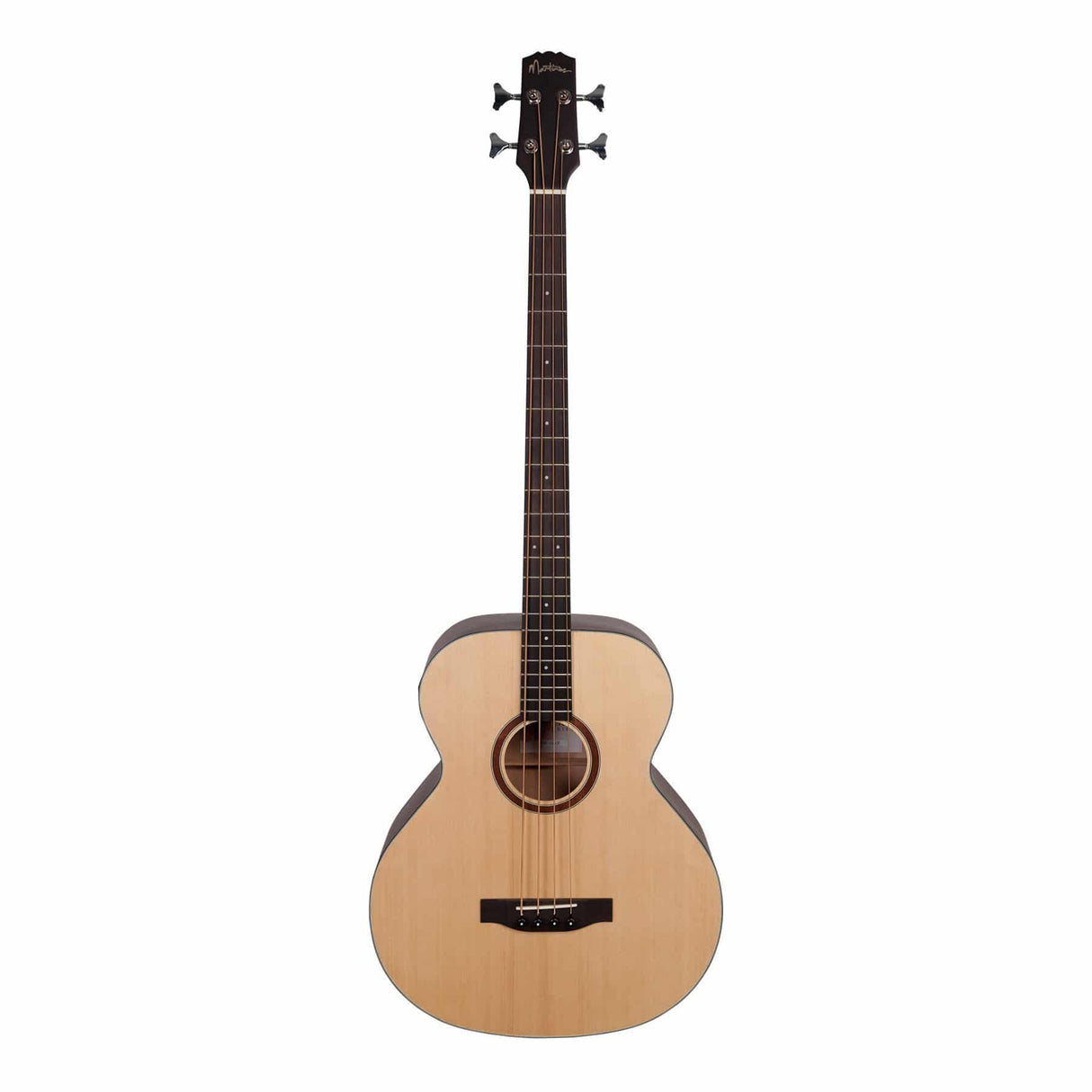 Martinez 'Natural Series' Spruce Top Acoustic-Electric Bass Guitar (Open Pore)-MNB-15-SOP