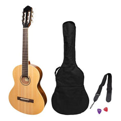 Martinez 'Slim Jim' 3/4 Size Student Classical Guitar Pack with Built In Tuner (Spruce/Rosewood)-MP-SJ34T-SR