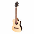 Martinez 'Southern Belle 7 Series' Spruce Solid Top Electric Cutaway Tenor Ukulele with Hard Case (Natural Gloss)-MSBT-7C-NGL