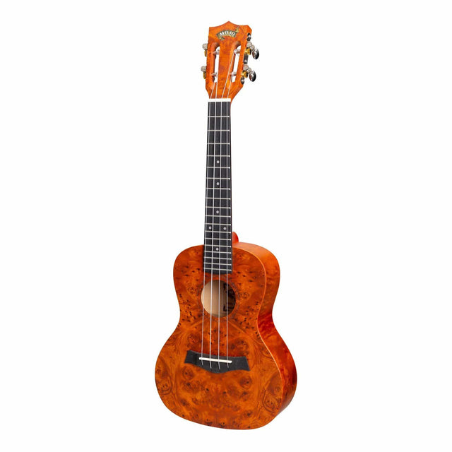 Mojo 'Traditional Series' Birdseye Maple Concert Ukulele with Gig Bag (Yellowburst)-MCU-02-YG