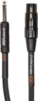 ROLAND RMC-B20-HIZ XLR to Jack Mic Cable 20ft BLACK SERIES