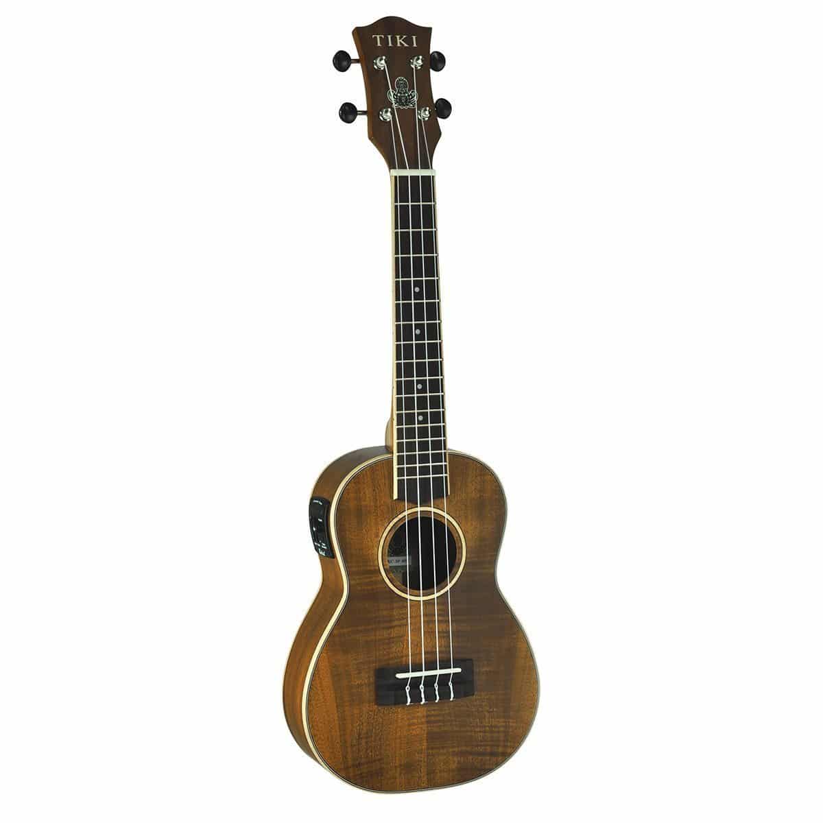 Tiki '3 Series' Koa Electric Concert Ukulele with Gig Bag (Natural Satin)-TKC-3P-NST