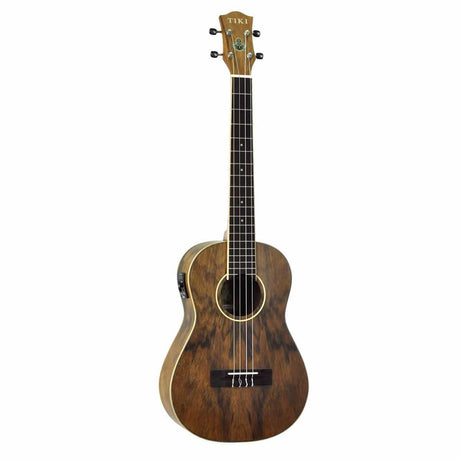 Tiki '4 Series' Daowood Electric Baritone Ukulele with Gig Bag (Natural Satin)-TDB-4P-NST