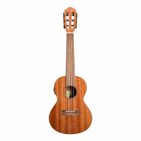 Tiki 6 String Mahogany Solid Top Electric Ukulele with Gig Bag (Natural Gloss)-T6E-NGL