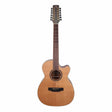 Timberidge '4 Series' 12-String Cedar Solid Top Acoustic-Electric Small Body Cutaway Guitar (Natural Satin)-TRFC-412-NST