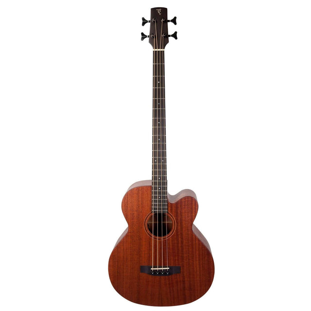 Timberidge 'Messenger Series' Mahogany Solid Top Acoustic-Electric Cutaway Bass Guitar (Natural Satin)-TRBC-MM-NST